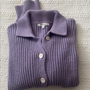 Madewell Lavender Cardigan Sweater